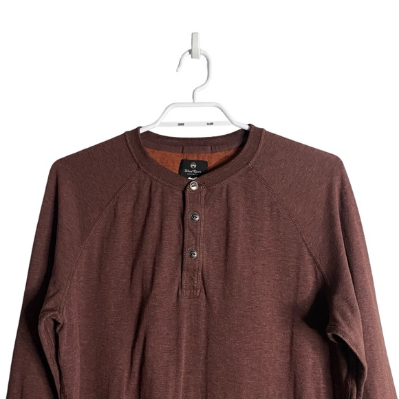 Wind River Men's Burgundy Henley Crewneck Shirt - Picture 2 of 8